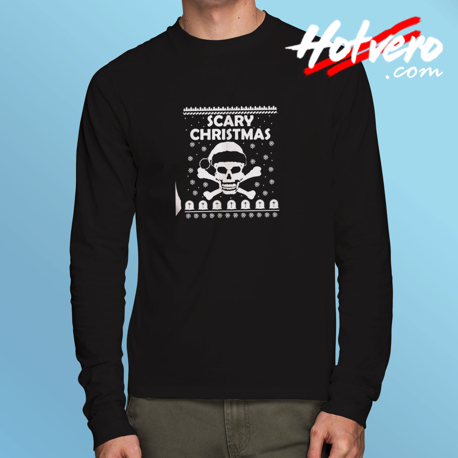 Scary Christmas Holiday Long Sleeve T shirt