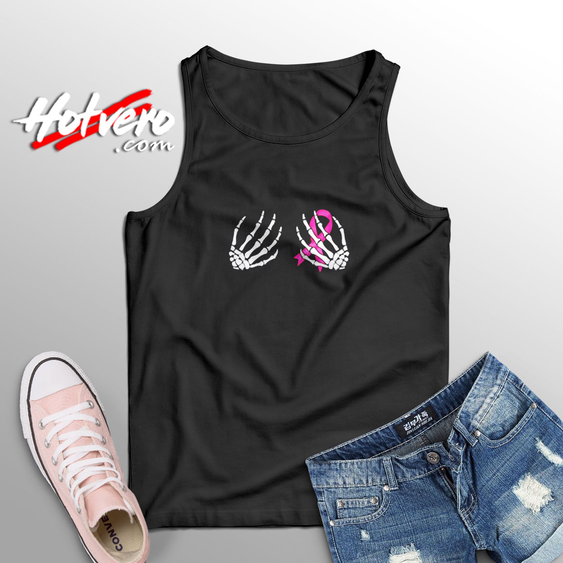 Skeleton Hands Boobs Aesthetic Sleeveless Shirt