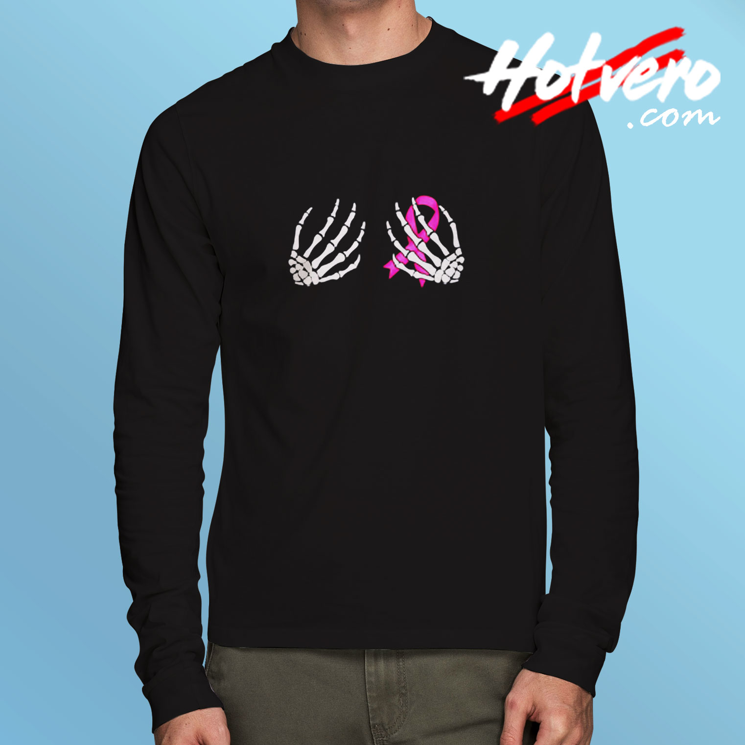 Skeleton Hands Boobs Long Sleeve T shirt