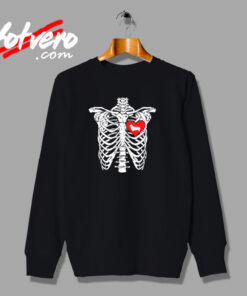 Skeleton Rib Cage Pembroke Welsh Corgi Dog Urban Sweatshirt