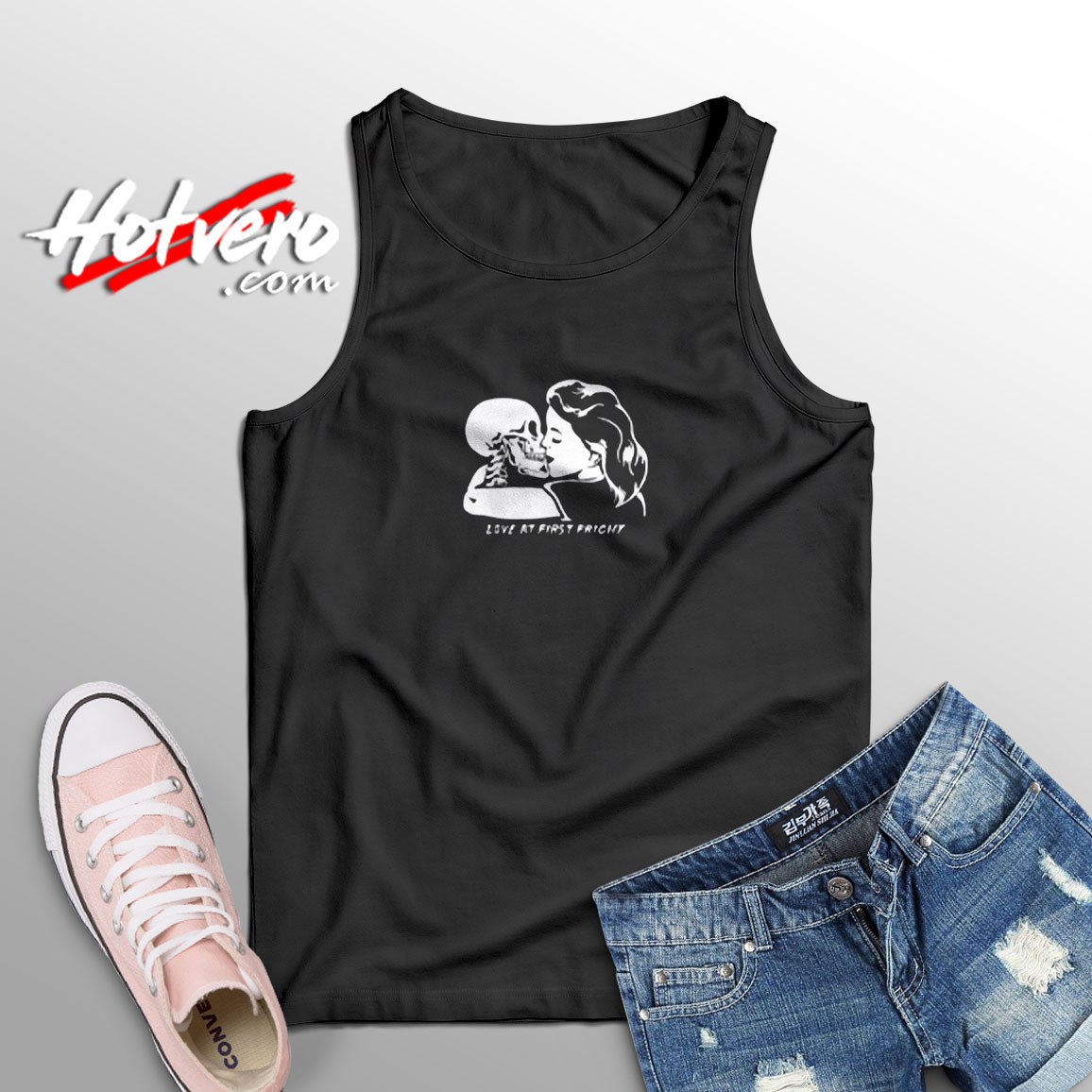 Skull Love At First Fright Aesthetic Sleeveless Shirt