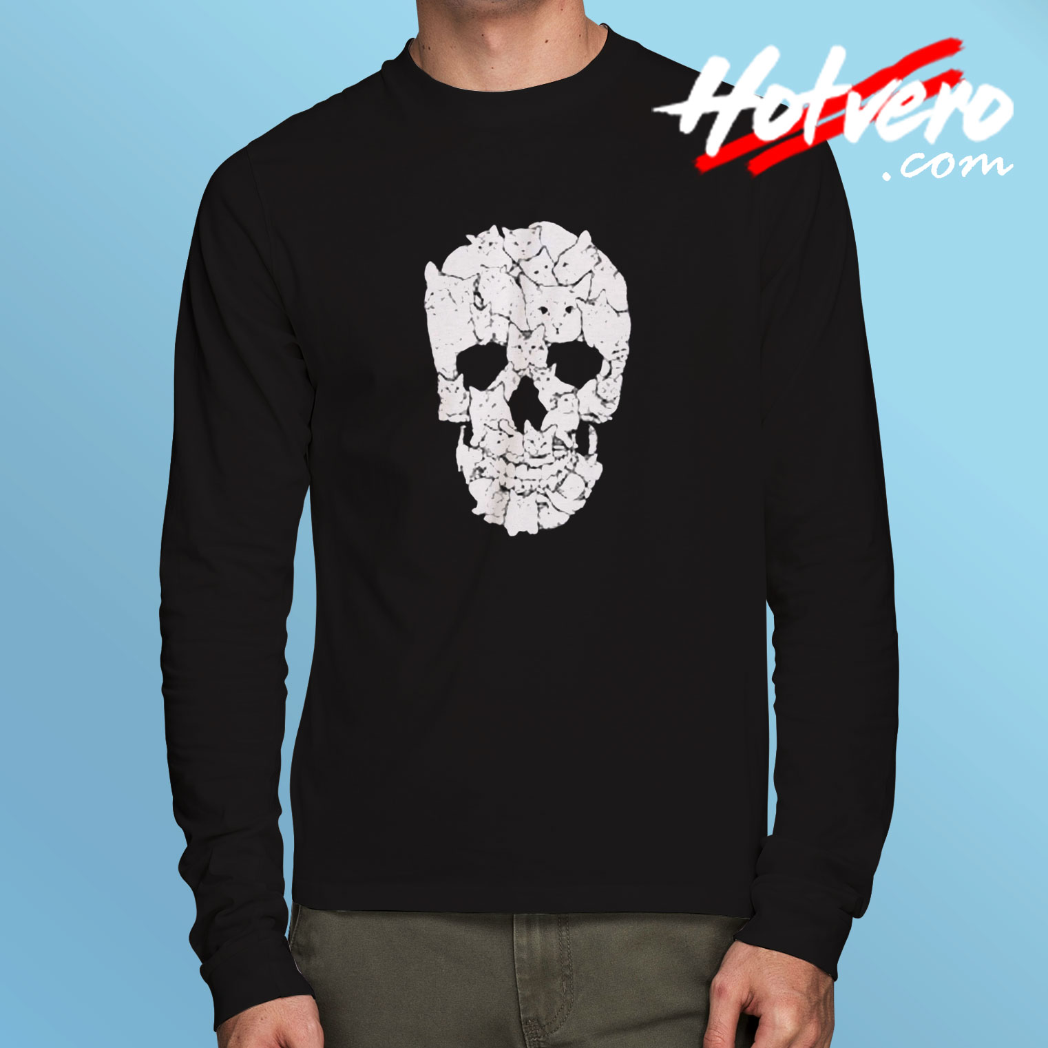 Skull Of Cats Cool Long Sleeve T shirt