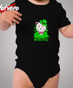 Slainte Irish Cat Cheers Good Health St Paddys Day Cozy Baby Onesies