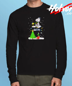 Snoopy Merry Christmas Nfl Seahawks Long Sleeve T shirt