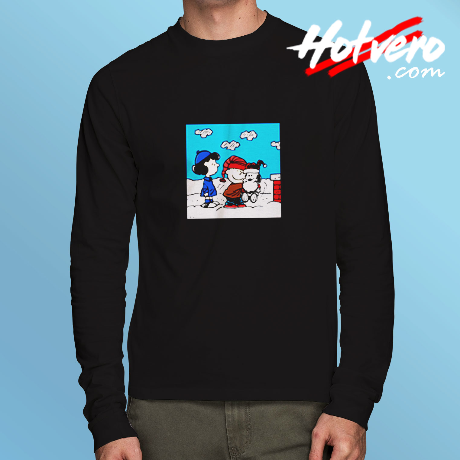 Snoopy Peanuts Santa Claus Christmas Cartoon Long Sleeve T shirt