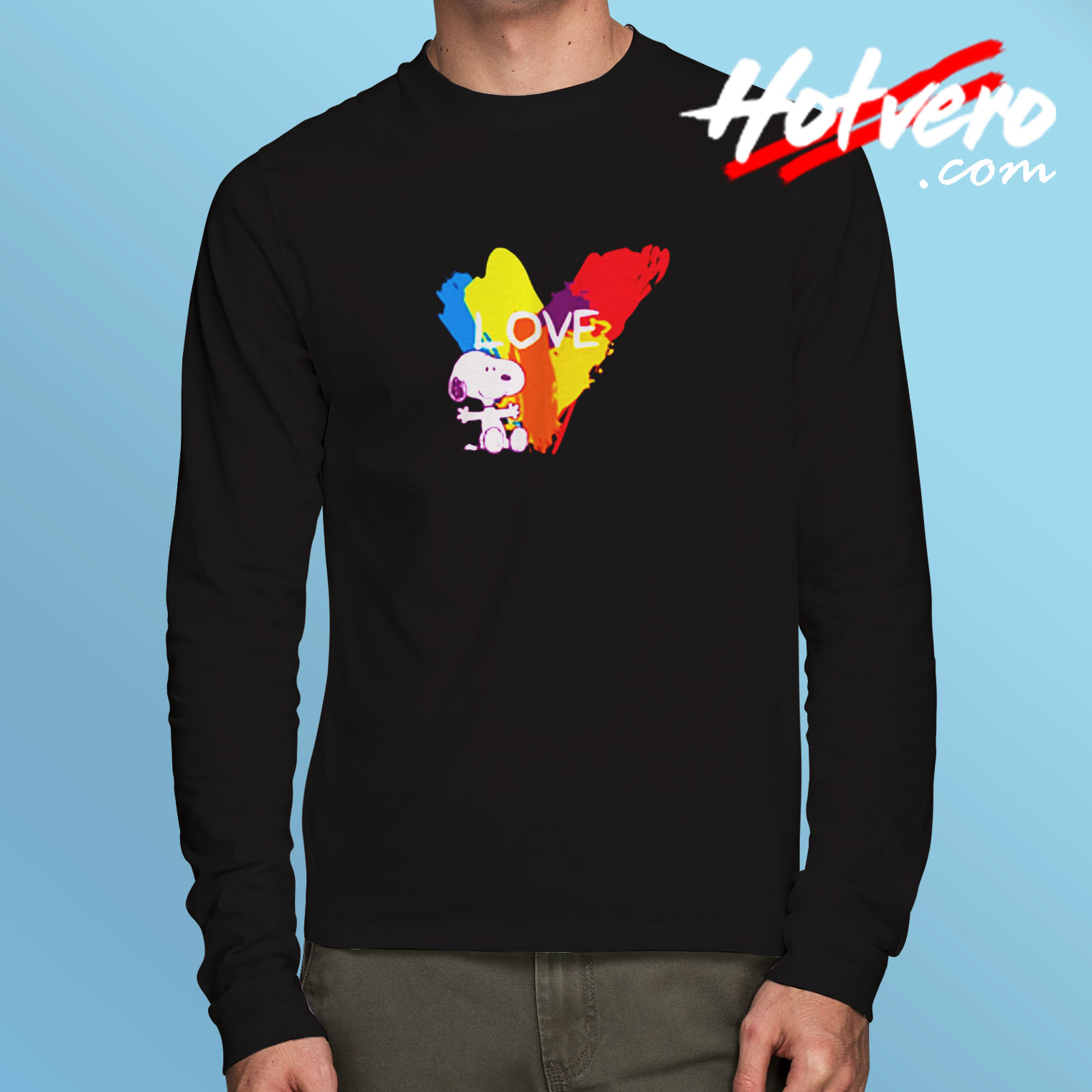Snoopy Rainbow Love Long Sleeve T shirt