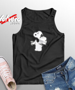 Snoopy X Brian Family Guy Mashup Custom Aesthetic Sleeveless Shirt