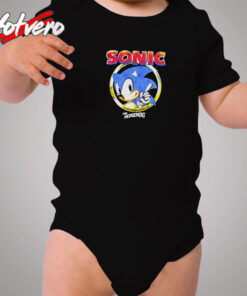 Sonic The Hedgehog Pointing Finger Cozy Baby Onesies