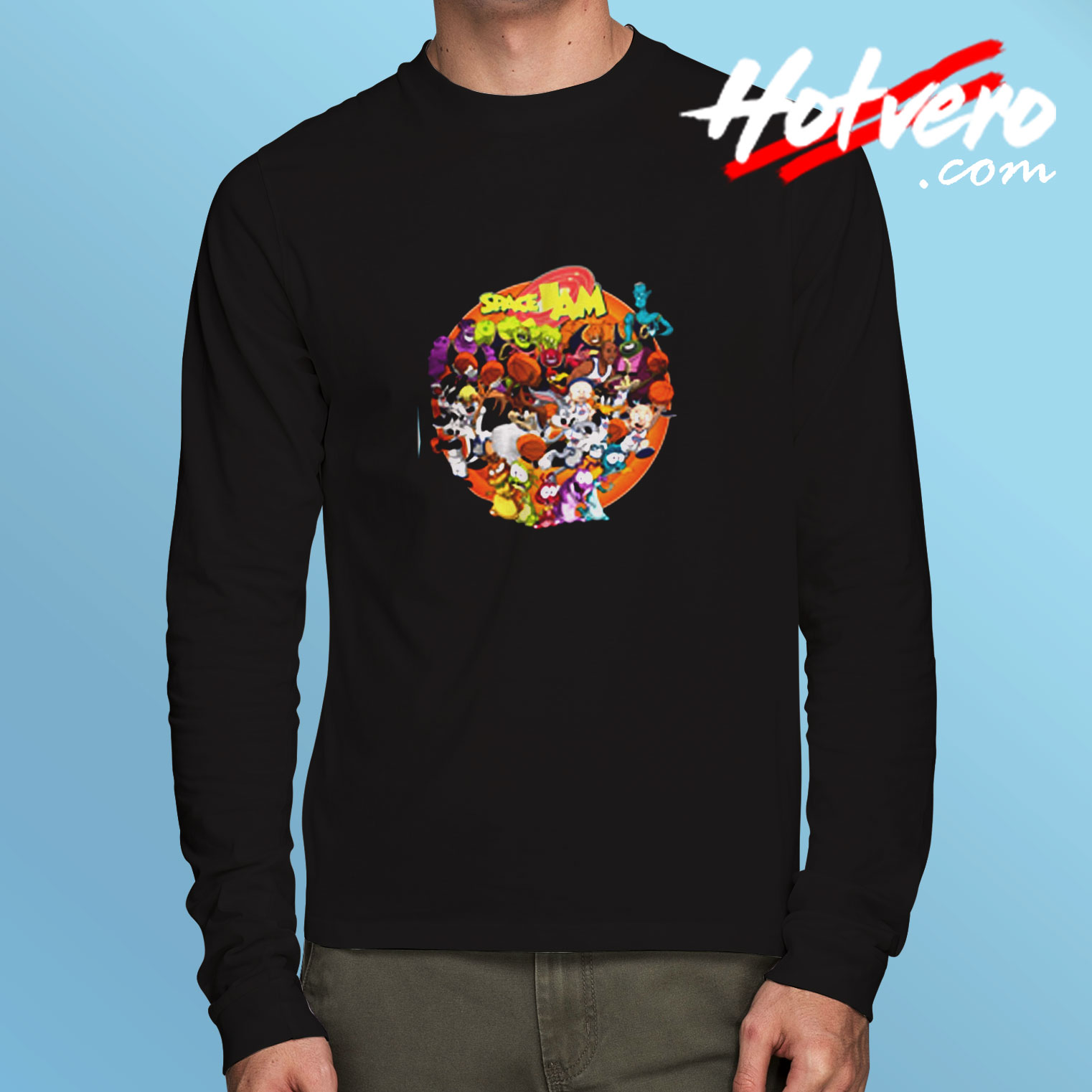 Space Jam English Retro Custom Long Sleeve T shirt
