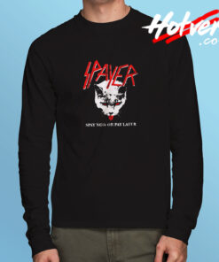 Spayer Funny Vintage Style Slayer Parody Cat Long Sleeve T shirt