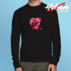 Spiderman Heart And Flower Long Sleeve T shirt