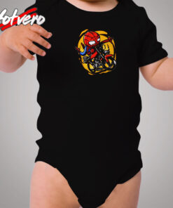 Spiderman Kid Riding Cozy Baby Onesies