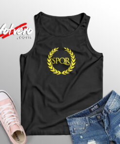 Spqr Shirt Purple I Senatus Populus Que Aesthetic Sleeveless Shirt