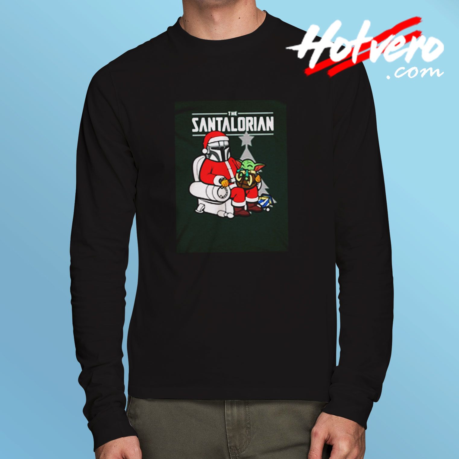 Star Christmas Baby Yoda Mandalorian Long Sleeve T shirt