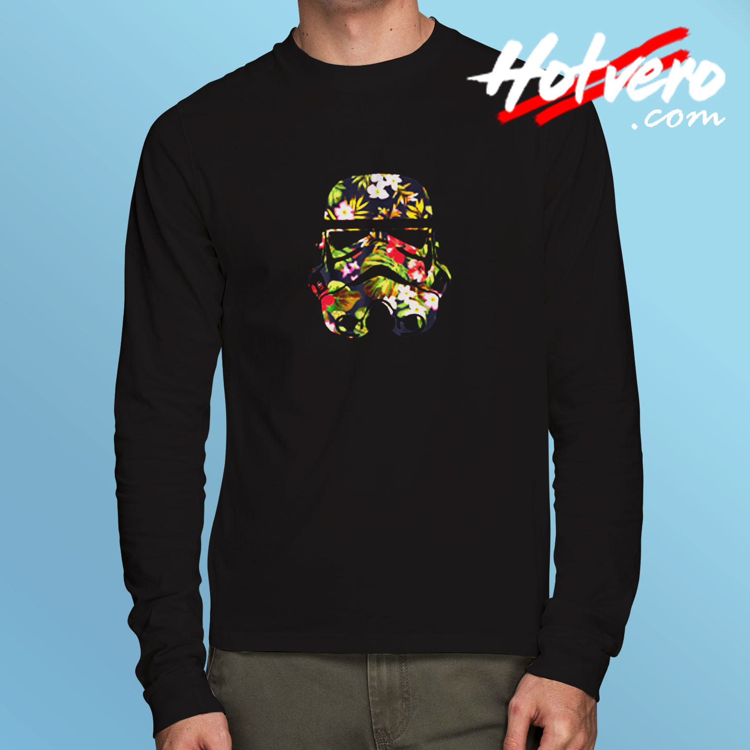 Star Wars Tropical Stormtrooper Floral Print Graphic Long Sleeve T shirt