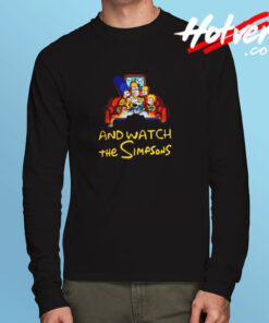 Stay Home And Watch The Simpsons Long Sleeve T shirt