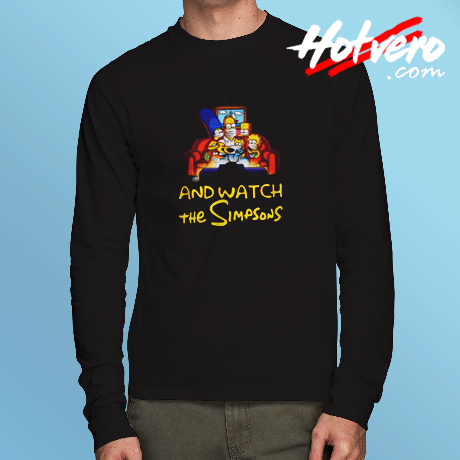 Stay Home And Watch The Simpsons Long Sleeve T shirt