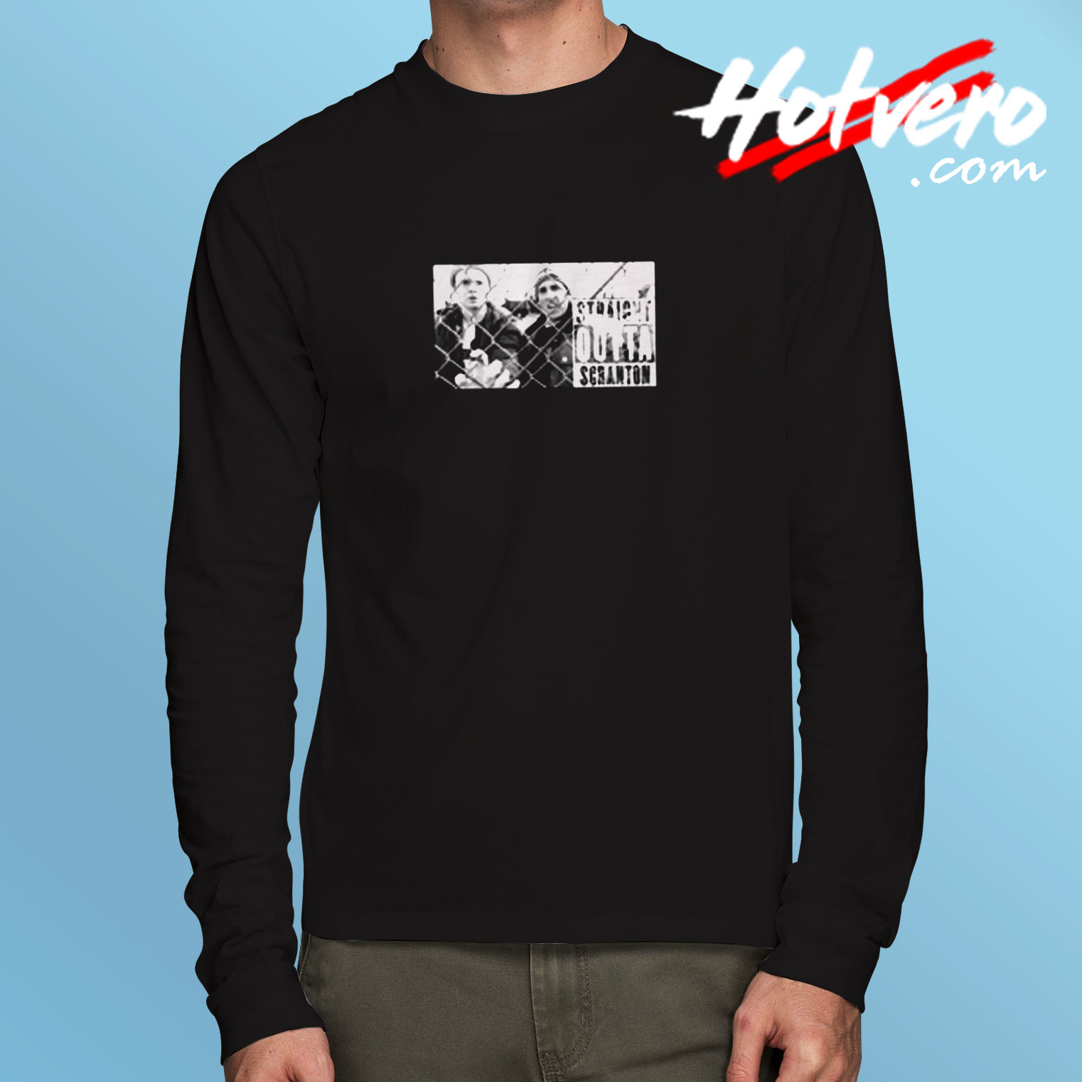 Straight Outta Scranton The Office Michael Scott Dwight Schrute Long Sleeve T shirt