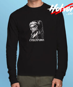 Street Samurai Cyberpunk Long Sleeve T shirt