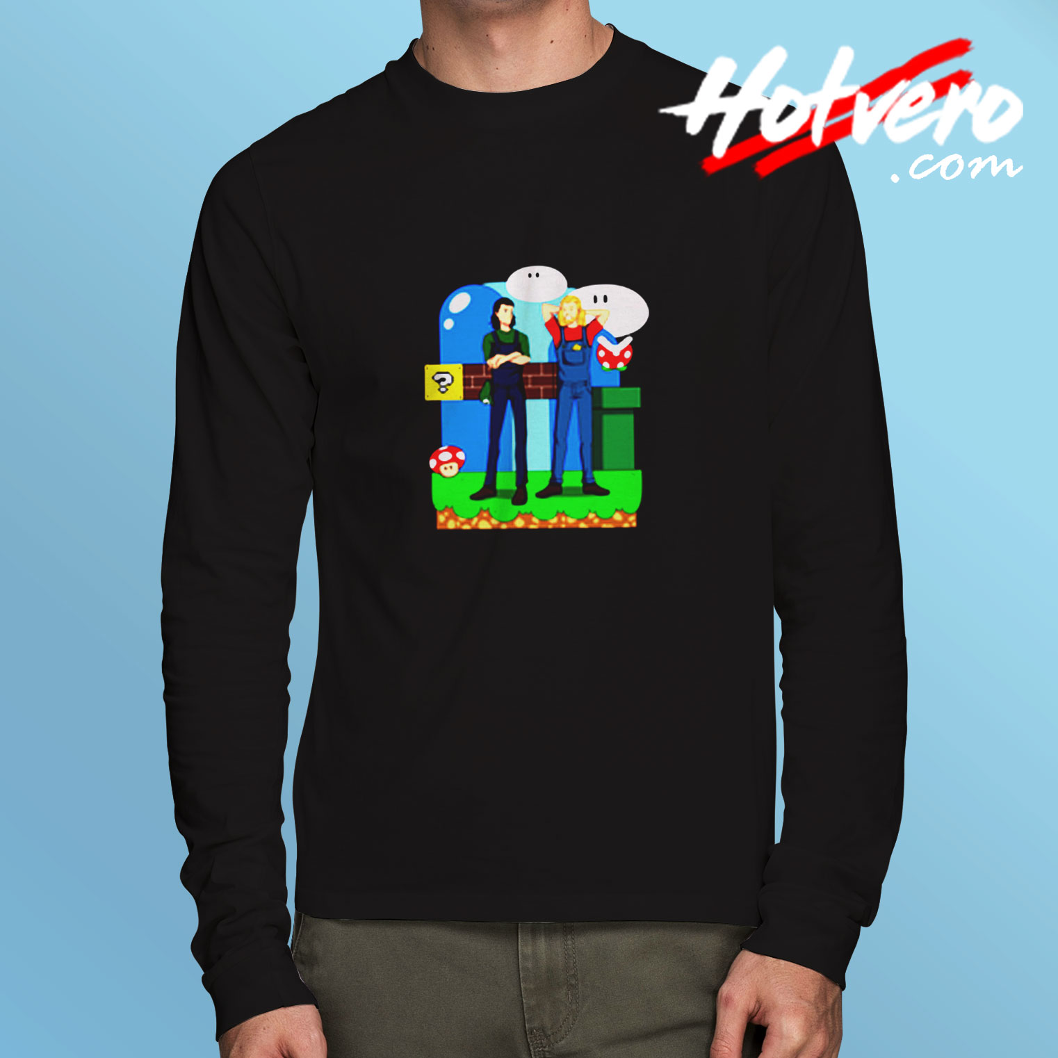 Super Asgard Bros Long Sleeve T shirt