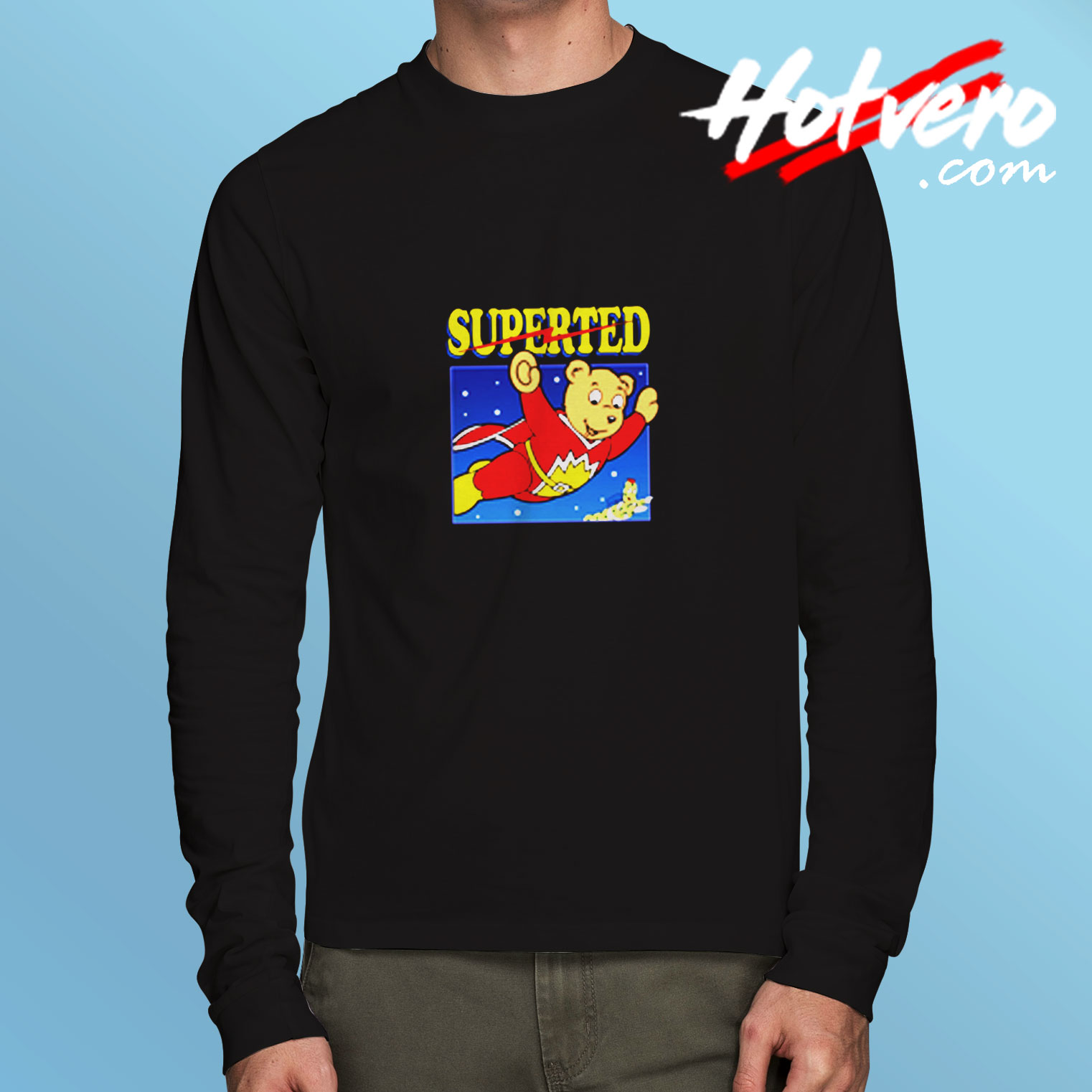 Superted Retro 80s Cartoon Long Sleeve T shirt