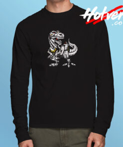 T Rex Dinosaur Robot Long Sleeve T shirt
