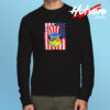 Tennis Ball American Flag Long Sleeve T shirt