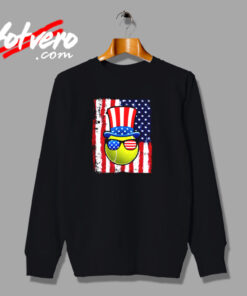 Tennis Ball American Flag Urban Sweatshirt
