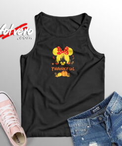 Thanksgiving Minnie Head With Black Castle Pumpkin Aesthetic Sleeveless Shirt