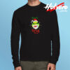 The Grinch Face Mask Christmas Funny Long Sleeve T shirt