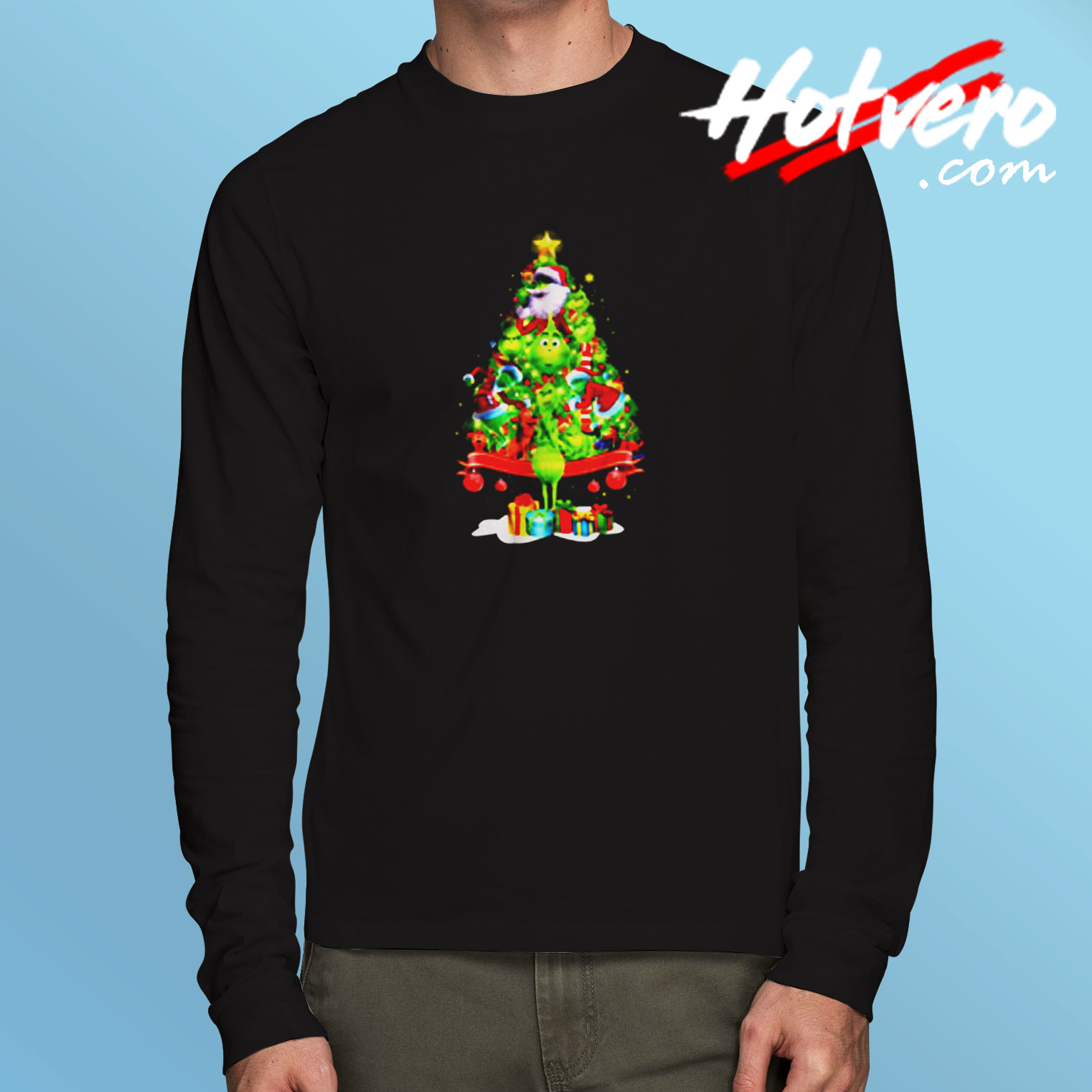 The Grinch Tree Merry Christmas Long Sleeve T shirt