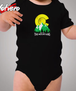 The Mountains Colorado State Flag Cozy Baby Onesies