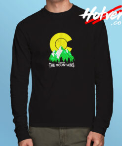 The Mountains Colorado State Flag Long Sleeve T shirt