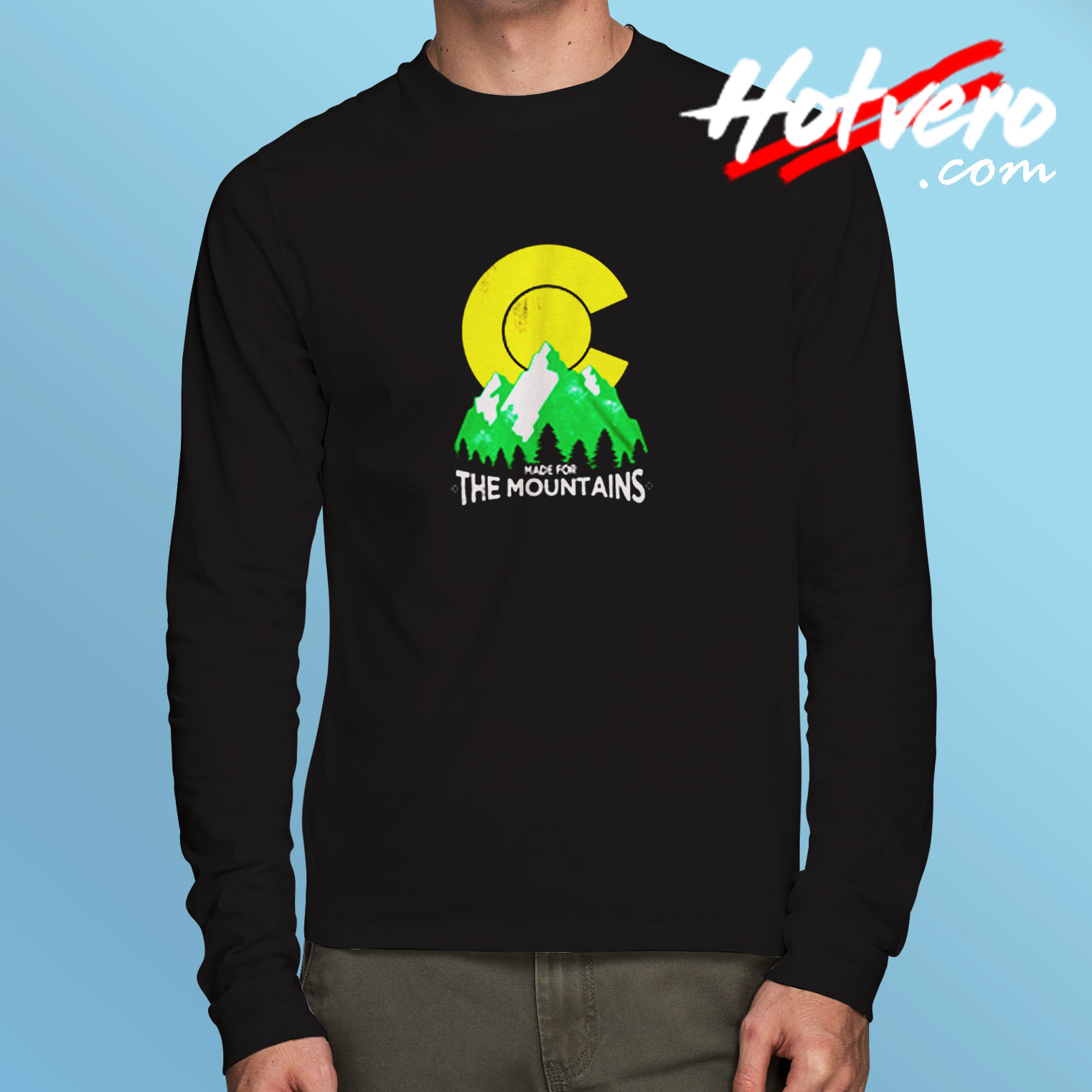 The Mountains Colorado State Flag Long Sleeve T shirt