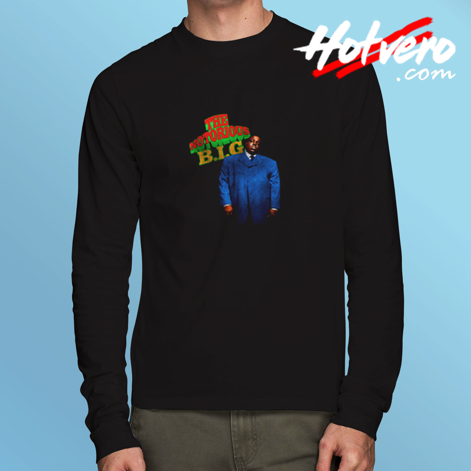The Notorious Big. Blue Suit Long Sleeve T shirt