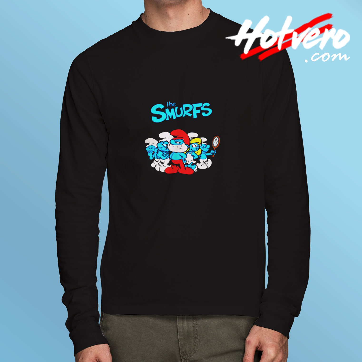 The Smurfs Tv Series Animated Poster Long Sleeve T shirt