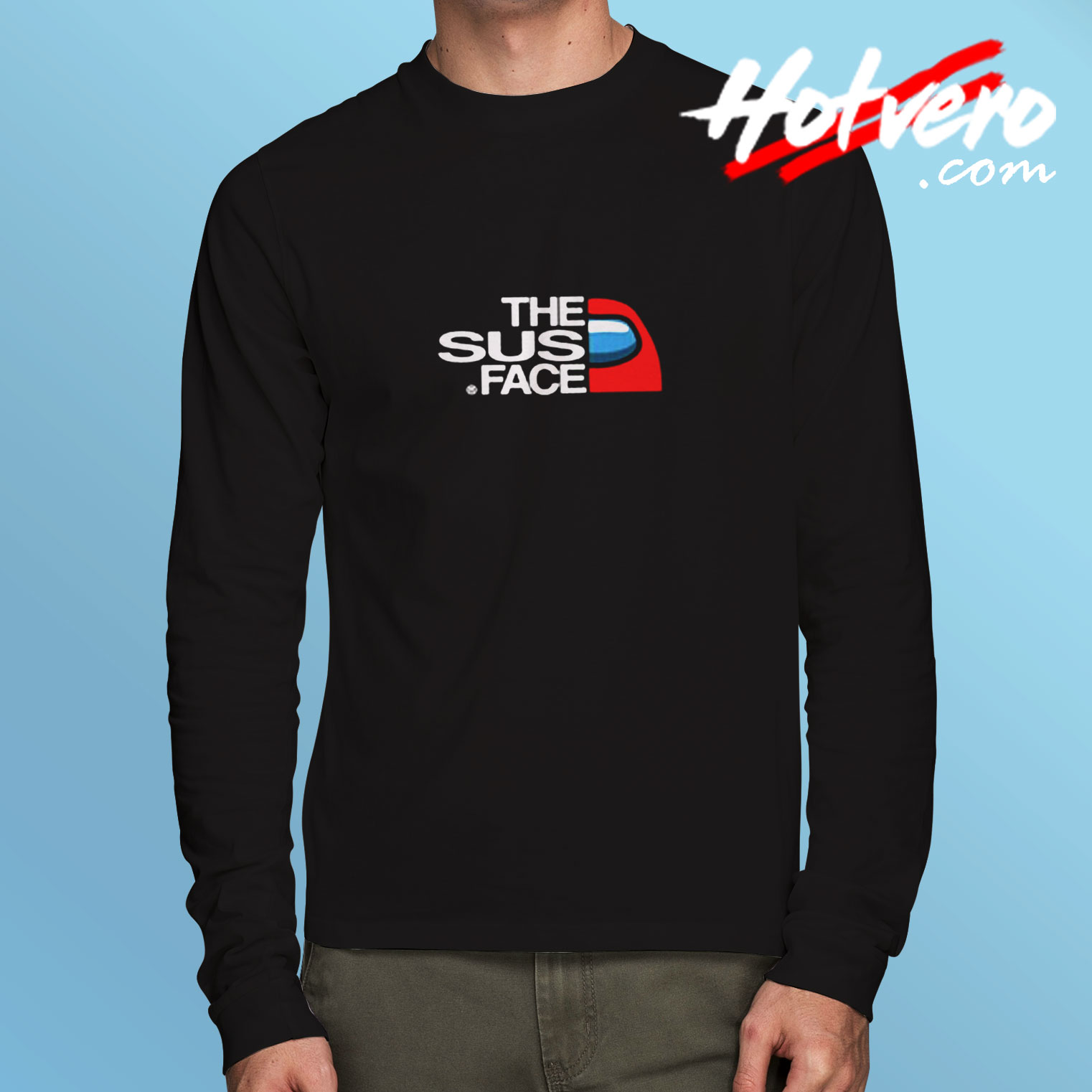 The Sus Face Impostor Among Us Long Sleeve T shirt