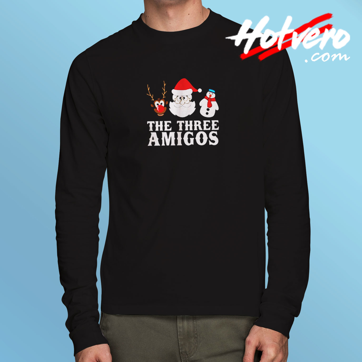 The Three Amigos' Funny Christmas Brotherhood Long Sleeve T shirt