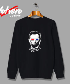 Threadrock Abraham Lincoln 3d Glasses Urban Sweatshirt