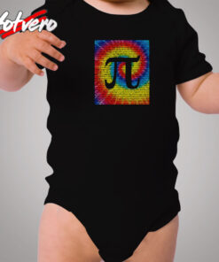 Tie Dye Pi Day Cozy Baby Onesies