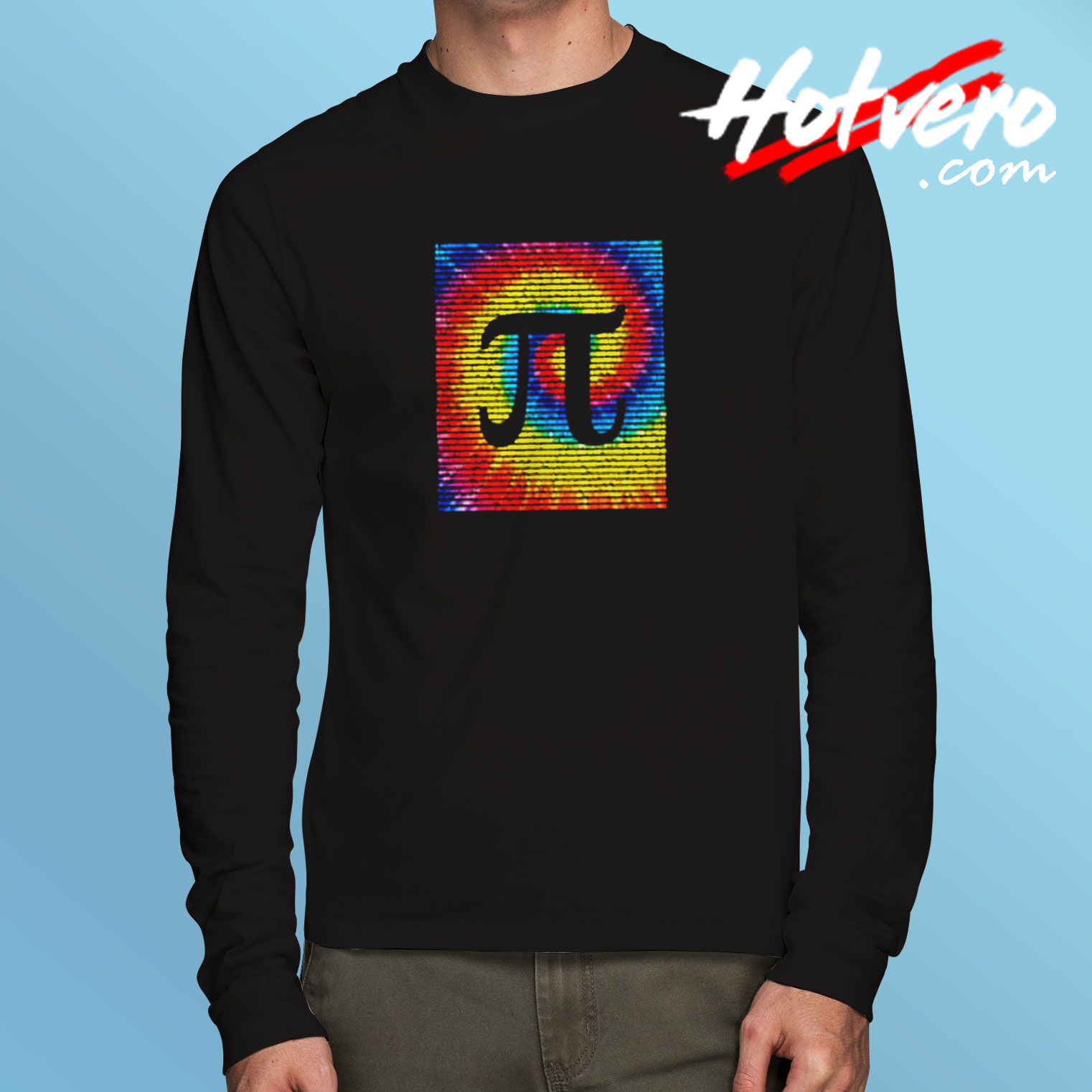 Tie Dye Pi Day Long Sleeve T shirt
