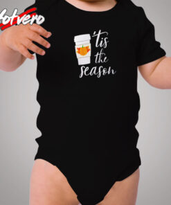 Tis The Season Pumpkin Spice Coffee Cozy Baby Onesies