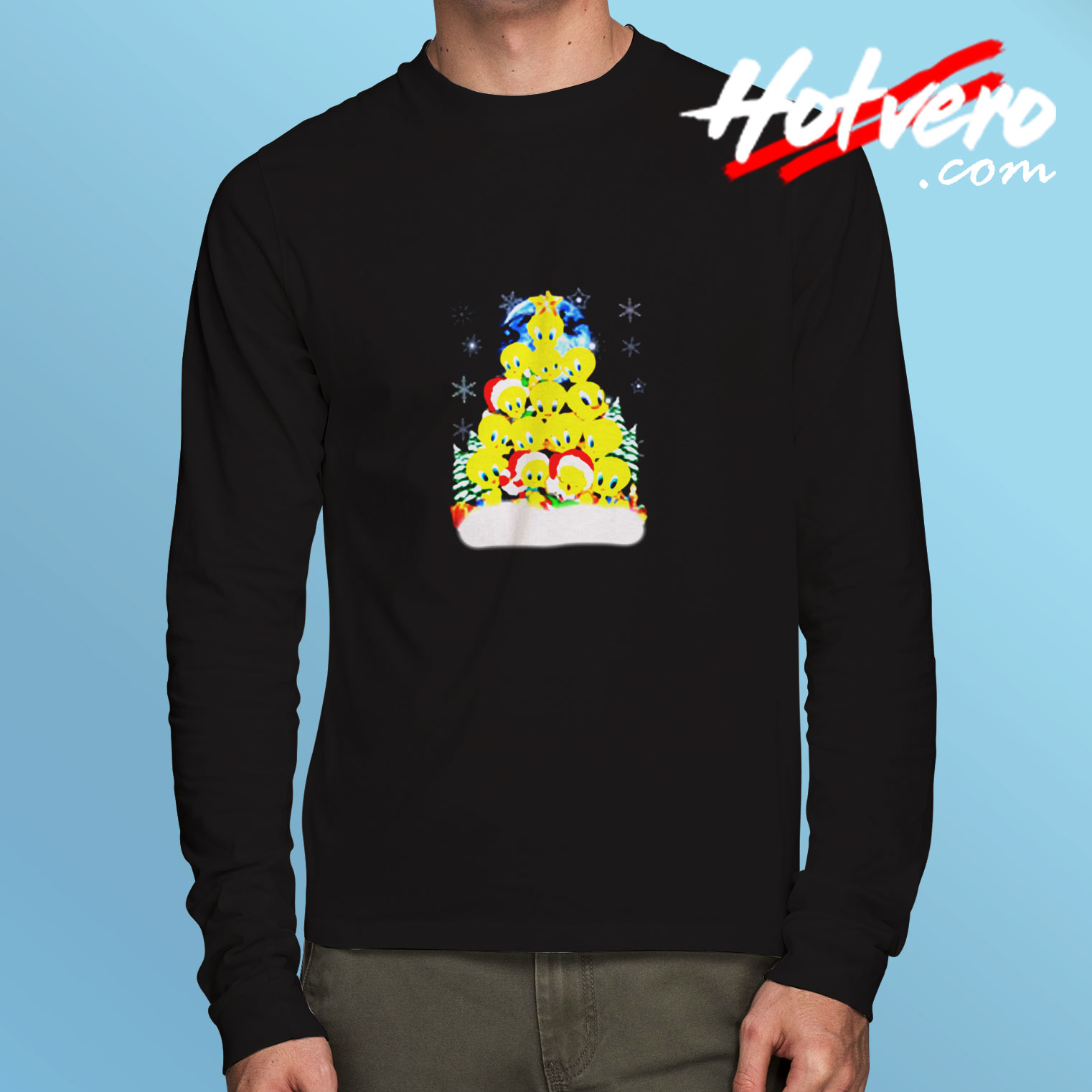 Tweety Christmas Tree Xmas Long Sleeve T shirt