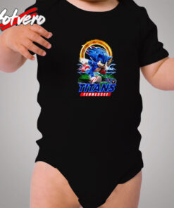 Ultra Sonic The Hedgehog Tennessee Titans Cozy Baby Onesies