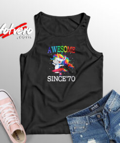 Unicorn 50th Birthday Aesthetic Sleeveless Shirt