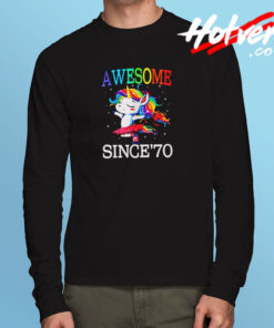Unicorn 50th Birthday Long Sleeve T shirt