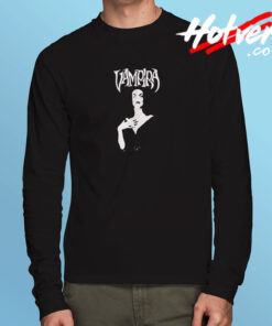 Vampira Horror Host Gothic Long Sleeve T shirt
