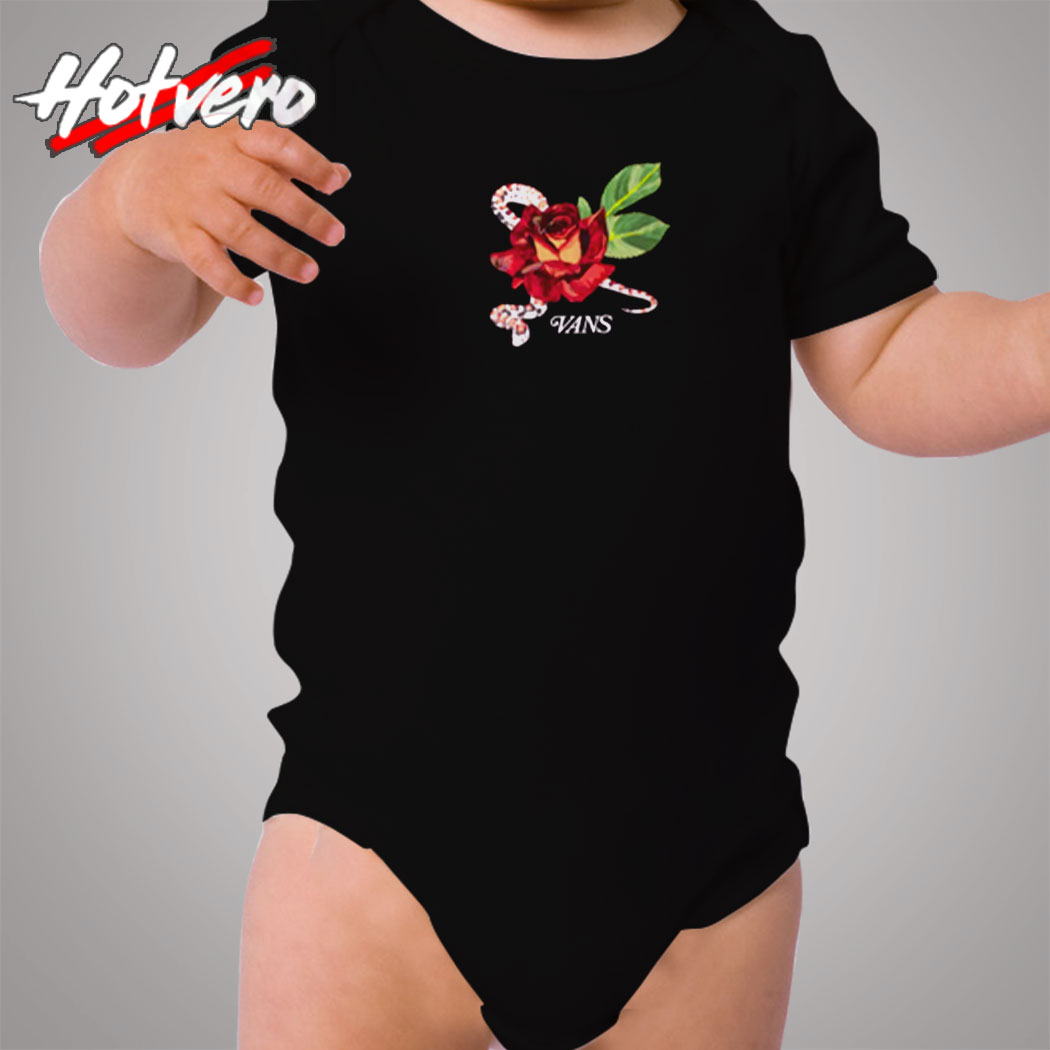 Vans Off The Wall Rose Bloom Cozy Baby Onesies