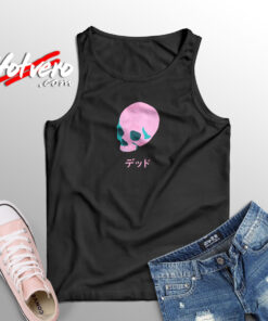 Vaporwave Pink Skull Aesthetic Sleeveless Shirt