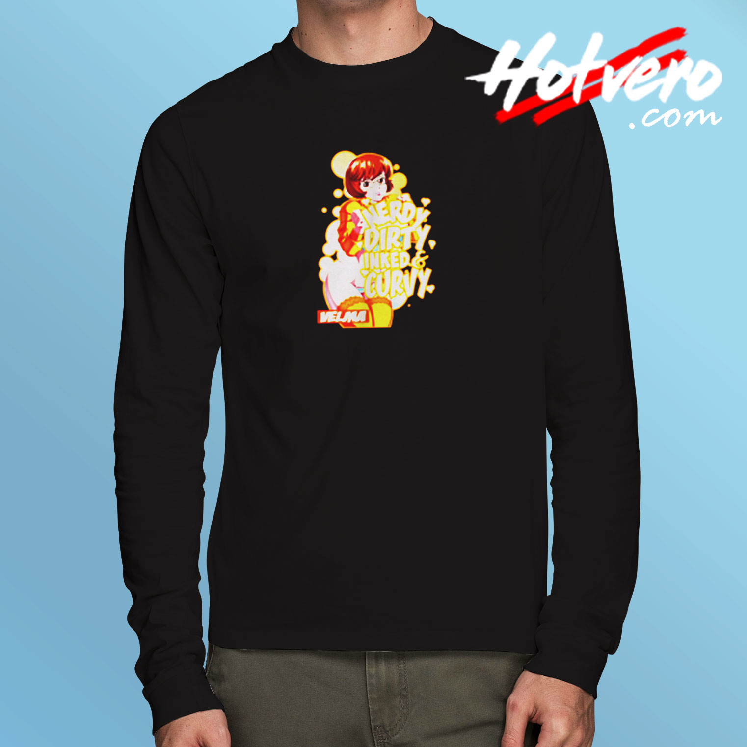 Velma Nerdy Dirty Inked Curvy Long Sleeve T shirt
